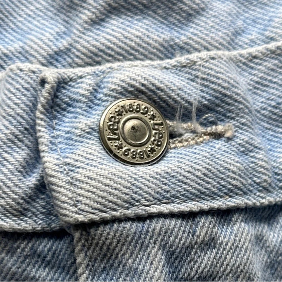 Vintage 80s Lee Acid Washed Jean Shirts Sz 16 Med - Picture 2 of 5